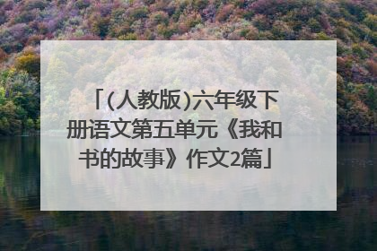 (人教版)六年级下册语文第五单元《我和书的故事》作文2篇