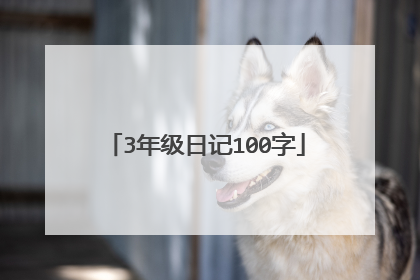 3年级日记100字