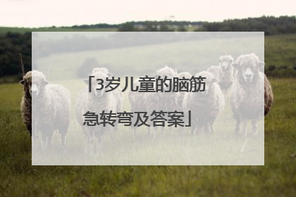 3岁儿童的脑筋急转弯及答案