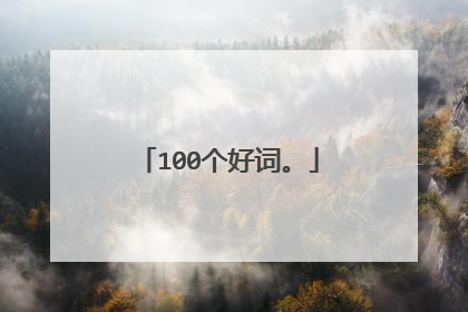 100个好词。