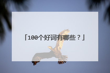 100个好词有哪些?