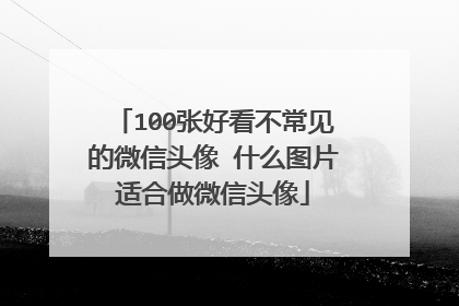 100张好看不常见的微信头像 什么图片适合做微信头像