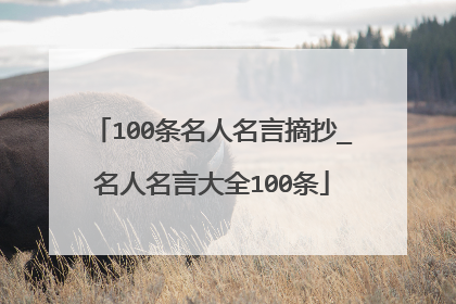 100条名人名言摘抄_名人名言大全100条