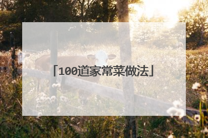 100道家常菜做法