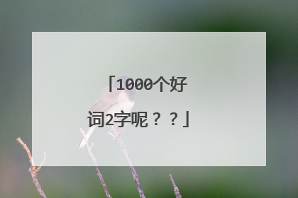 1000个好词2字呢??