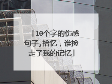 10个字的伤感句子,拾忆，谁捡走了我的记忆