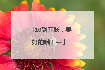 10副春联,要好的哦!~~