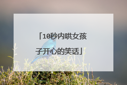 10秒内哄女孩子开心的笑话