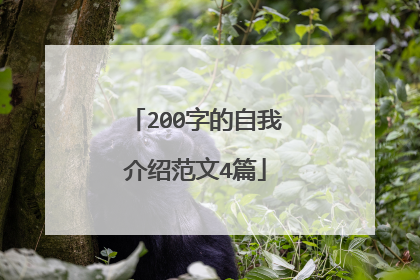 200字的自我介绍范文4篇