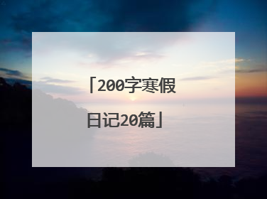 200字寒假日记20篇