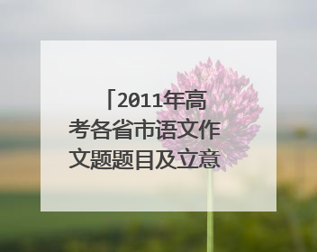 2011年高考各省市语文作文题题目及立意，有满分例文的最好。
