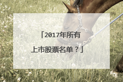 2017年所有上市股票名单?