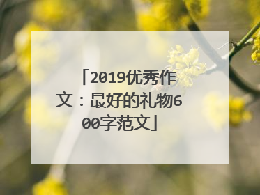 2019优秀作文:最好的礼物600字范文