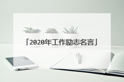 2020年工作励志名言
