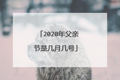 2020年父亲节是几月几号