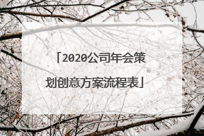 2020公司年会策划创意方案流程表