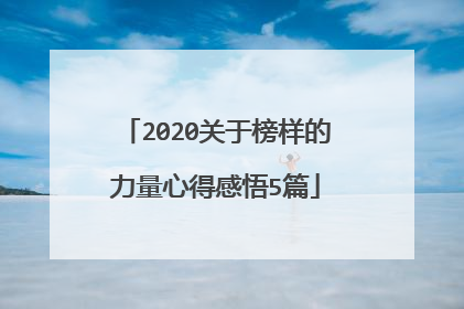 2020关于榜样的力量心得感悟5篇