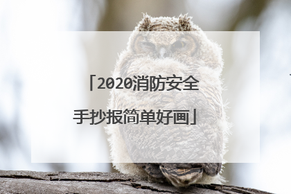 2020消防安全手抄报简单好画