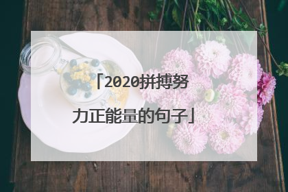 2020拼搏努力正能量的句子