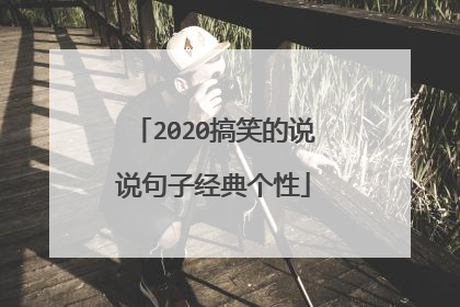 2020搞笑的说说句子经典个性