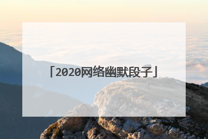 2020网络幽默段子