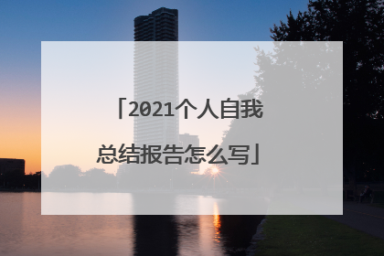 2021个人自我总结报告怎么写