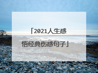 2021人生感悟经典伤感句子