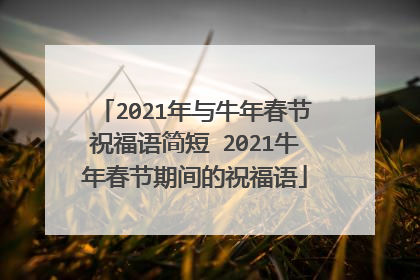 2021年与牛年春节祝福语简短 2021牛年春节期间的祝福语