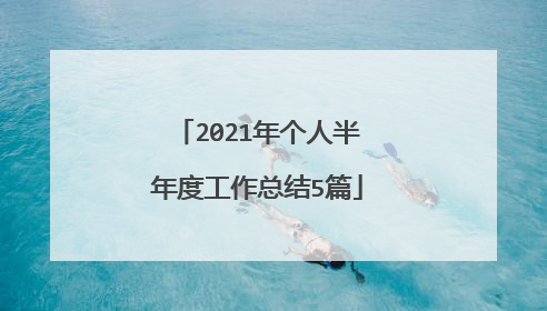 2021年个人半年度工作总结5篇