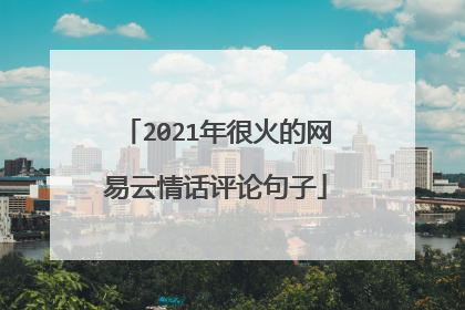 2021年很火的网易云情话评论句子