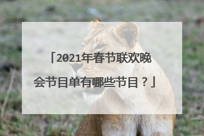 2021年春节联欢晚会节目单有哪些节目?