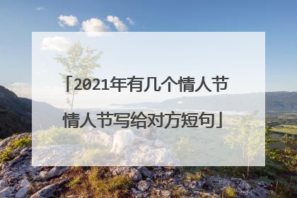 2021年有几个情人节 情人节写给对方短句