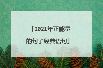 2021年正能量的句子经典语句