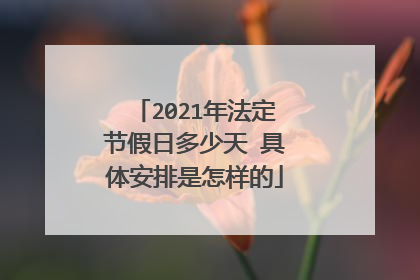 2021年法定节假日多少天 具体安排是怎样的