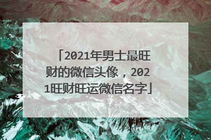 2021年男士最旺财的微信头像,2021旺财旺运微信名字