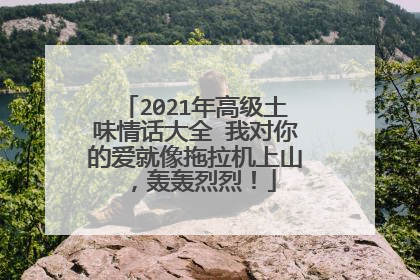 2021年高级土味情话大全 我对你的爱就像拖拉机上山,轰轰烈烈!