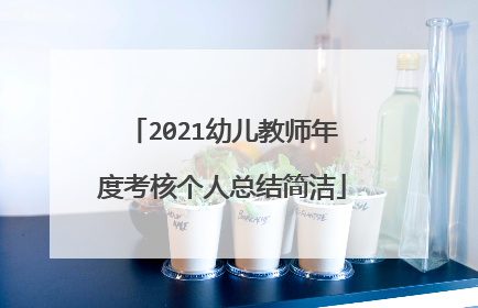 2021幼儿教师年度考核个人总结简洁