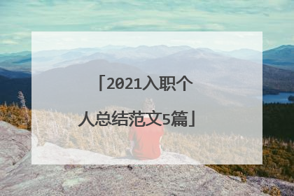 2021入职个人总结范文5篇