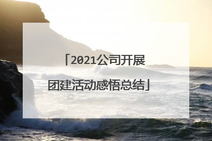 2021公司开展团建活动感悟总结