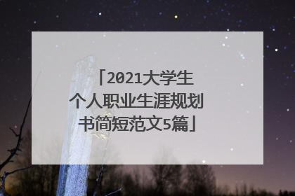 2021大学生个人职业生涯规划书简短范文5篇