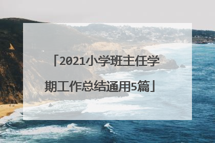 2021小学班主任学期工作总结通用5篇