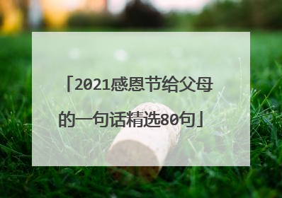 2021感恩节给父母的一句话精选80句
