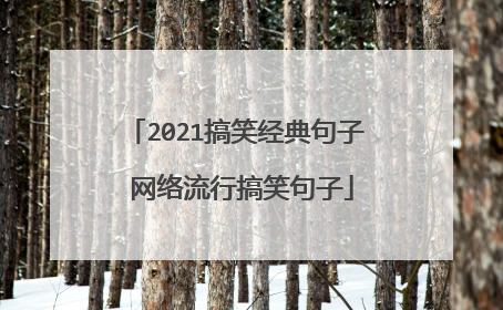 2021搞笑经典句子 网络流行搞笑句子