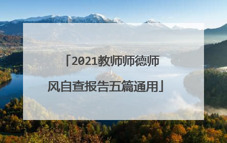 2021教师师德师风自查报告五篇通用