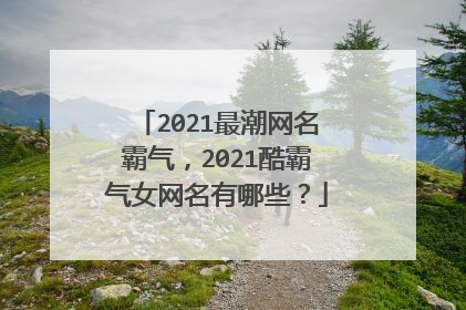 2021最潮网名霸气,2021酷霸气女网名有哪些?