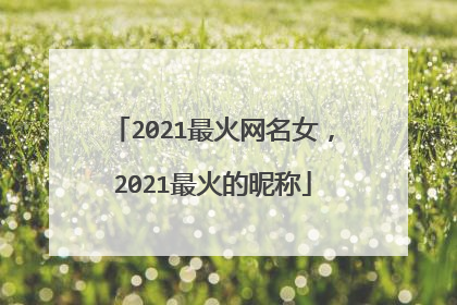 2021最火网名女，2021最火的昵称