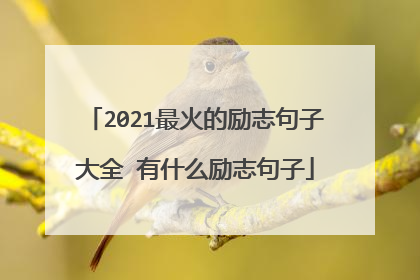 2021最火的励志句子大全 有什么励志句子