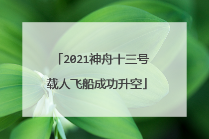 2021神舟十三号载人飞船成功升空