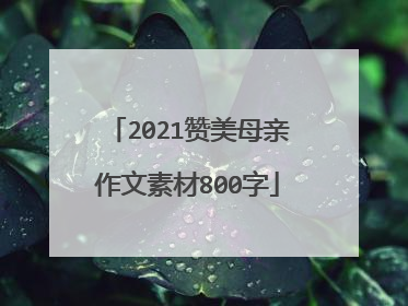 2021赞美母亲作文素材800字