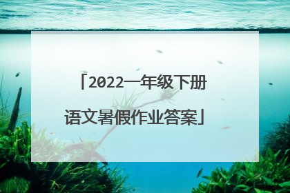 2022一年级下册语文暑假作业答案